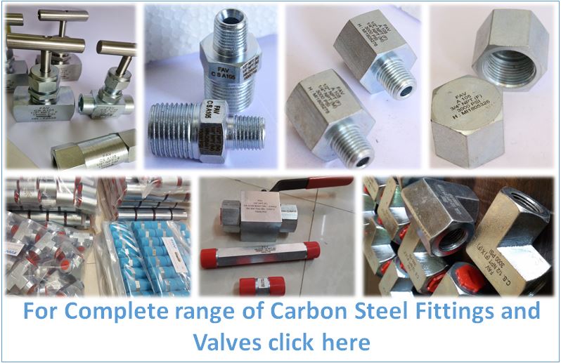 CS A105 Fittings and Valves.