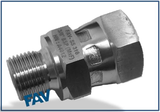 Adapter BSP Swivel X BSP Male 60 deg cone, 10000 psi