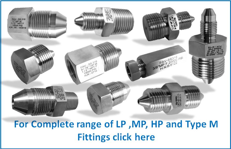 Autoclave, LP, MP, HP Fittings