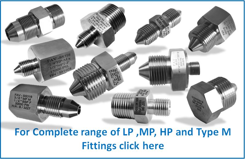 High Pressure Fittings 20000 Psi