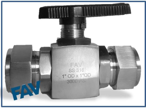 Ball Valve Compression Tube Double Ferrule,3000 psi