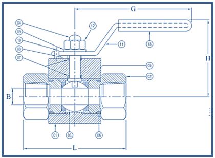 Ball Valve Female X Female 10000 psi