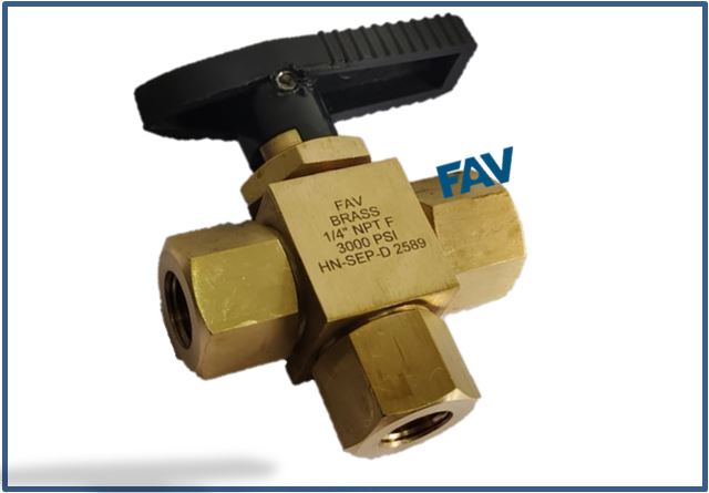 3 Way Brass Ball Valve