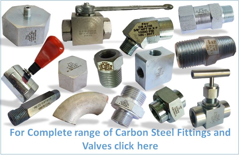 CS A105 Fittings and Valves.