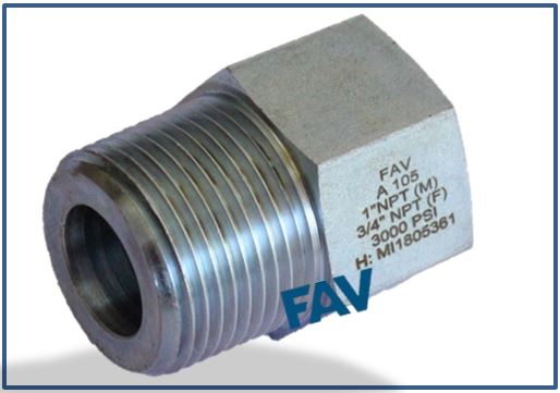 Carbon Steel A105 Hex Adaptor Male X Female NPT NPT