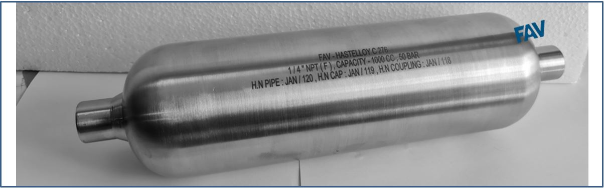 Hastelloy C276 Sampling Cylinder