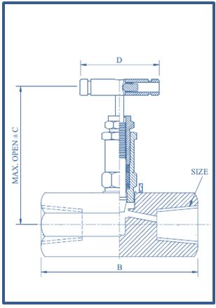 Hexagonal Needle Valve ,Female X Female 3000 psi,6000 psi and 10000psi