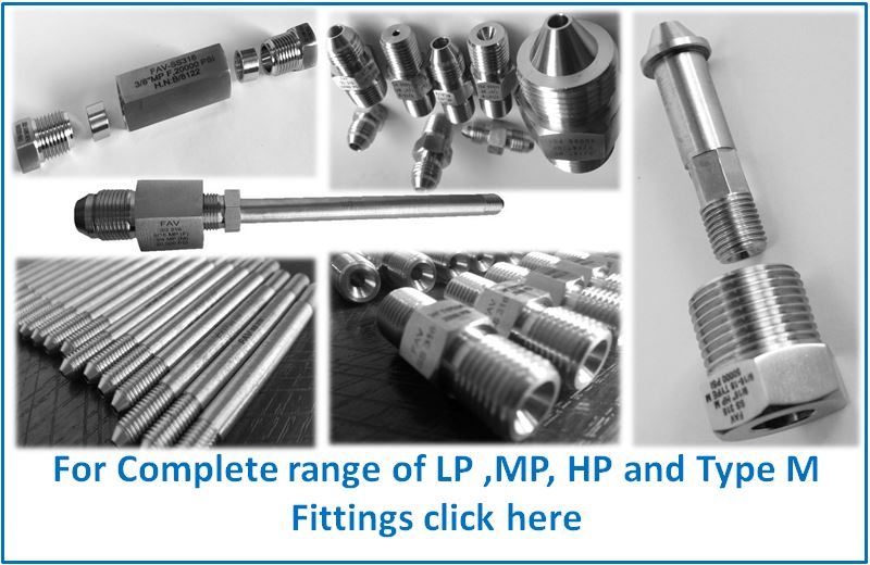 High Pressure Fittings & Adapters 40000 Psi