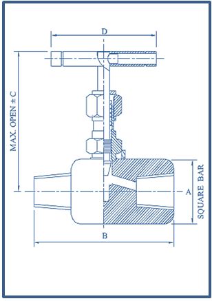 High Pressure Needle Valve 700 Bar Male X Female