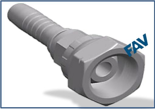 Hose Fitting (BSP Thread 60° Cone Fitting) - BSP FEMALE 60°CONE DOUBLE HEXAGON