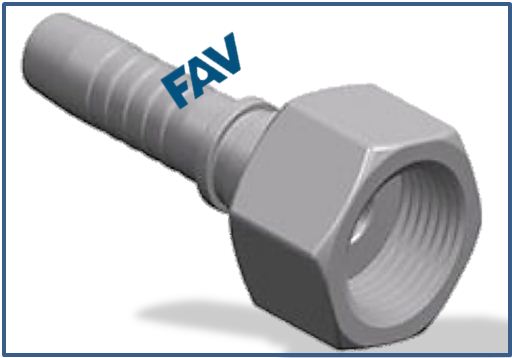 Hose Fitting (Metric Female Flat Seat) - METRIC FEMALE FLAT SEAT