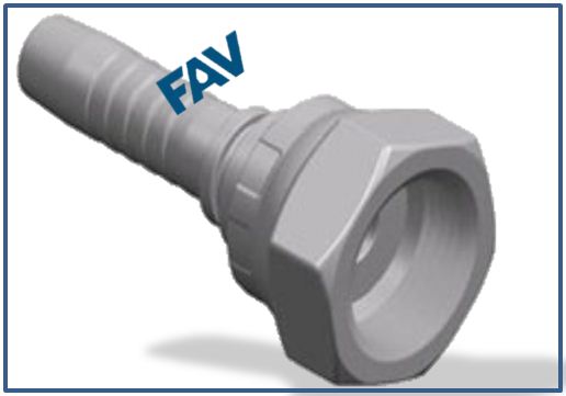 Hose Fitting (Metric Female Flat Seat) - METRIC FEMALE FLAT SEAT