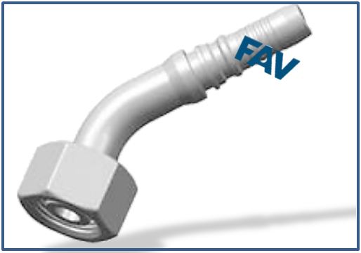 Interlock Fitting (Metric Thread 24° Cone Heavy Series) - METRIC FEMALE 24°CONE O-RING H.T.