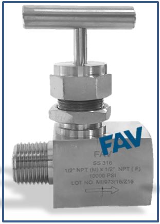 Needle Valve 10000 psi Male X Female