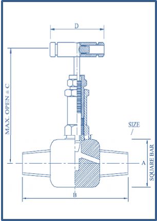 Needle Valve Male 6000 psi