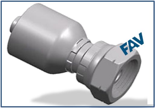 One piece Hose Fitting (BSP Thread 60° Cone Fitting) - BSP FEMALE 60°CONE