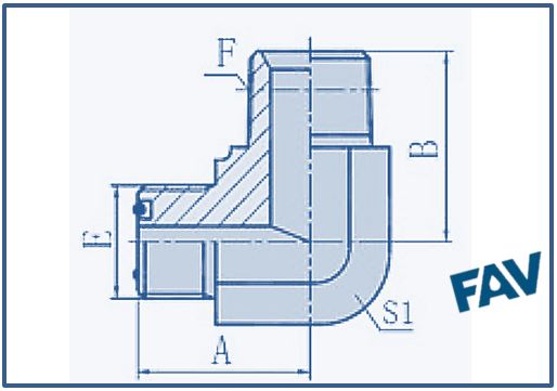 ORFS Fittings - 90º ORFS MALE-NPT MALE