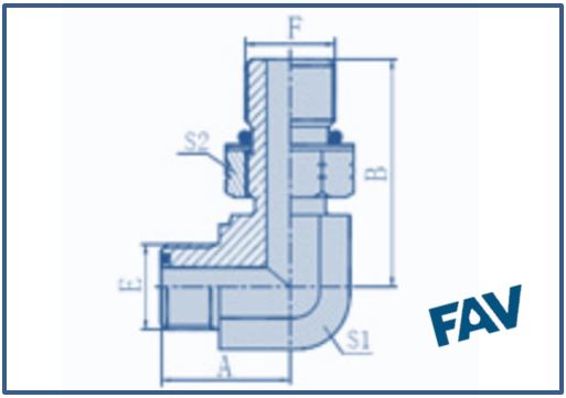 ORFS Fittings - 90º ORFS MALE-SAE MALE WITH O- 1