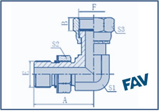 ORFS Fittings -  90º SAE O-RING BOSS-ORFS FEMALE