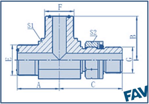 ORFS Fittings - ORFS MALE-ORFS MALE-BSP MALE O-RING