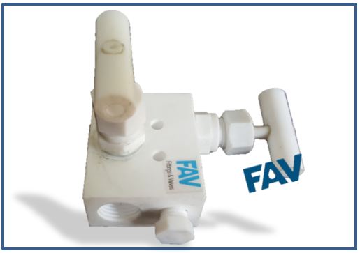 PTFE Manifold Valve 2 way