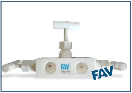 PTFE Manifold Valve 3 way