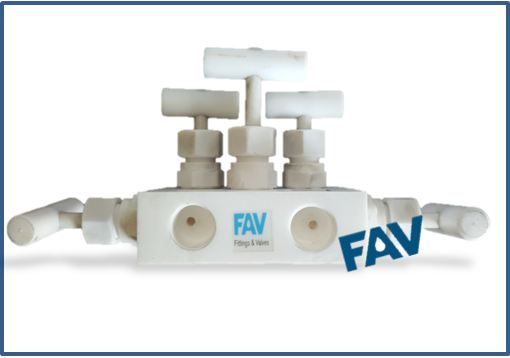 PTFE Manifold Valve 5 way