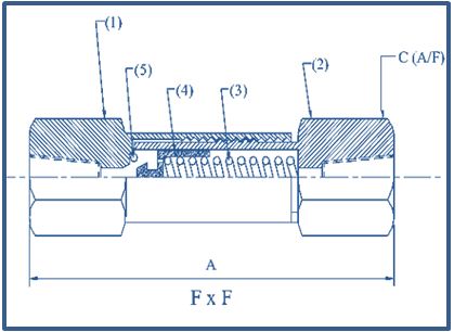 Duplex Check Valve female