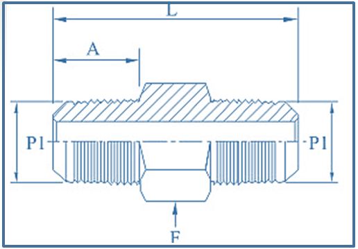 Duplex Hex Nipple