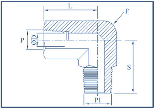 Duplex Pipe Elbow Male X Female