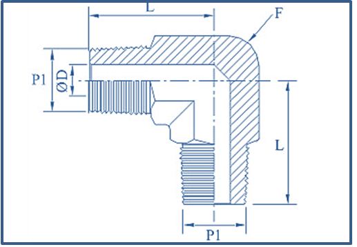 Duplex Pipe Male Elbow