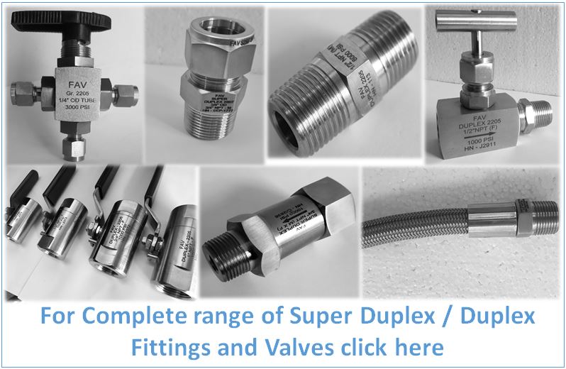 Super Duplex Fittings and Valves